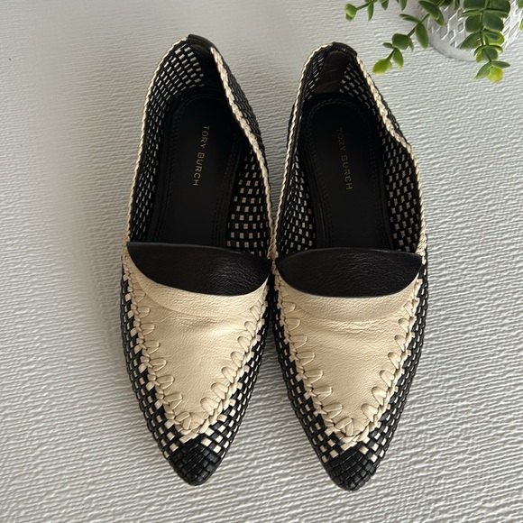Tory Burch Black and Cream Checkered Flats - Picture 3 of 16